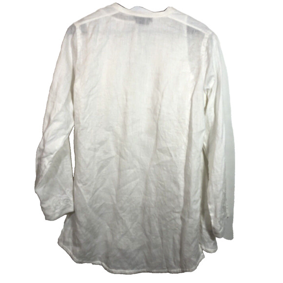 White Linen Embroidered Jacket and Tank Top Set Jaeger Lightweight Size 6 Y2K - Picture 9 of 13